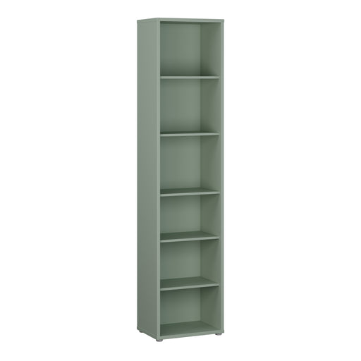 Alice Springs Tall Narrow Bookcase with 5 Shelves in Sage Green – image 1
