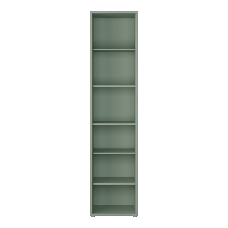 Alice Springs Tall Narrow Bookcase with 5 Shelves in Sage Green – image 2