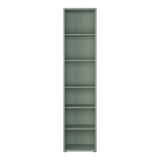 Alice Springs Tall Narrow Bookcase with 5 Shelves in Sage Green – image 2