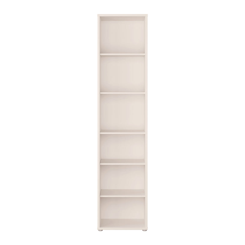 Alice Springs Tall Narrow Bookcase with 5 Shelves in Soft Neutral – image 2