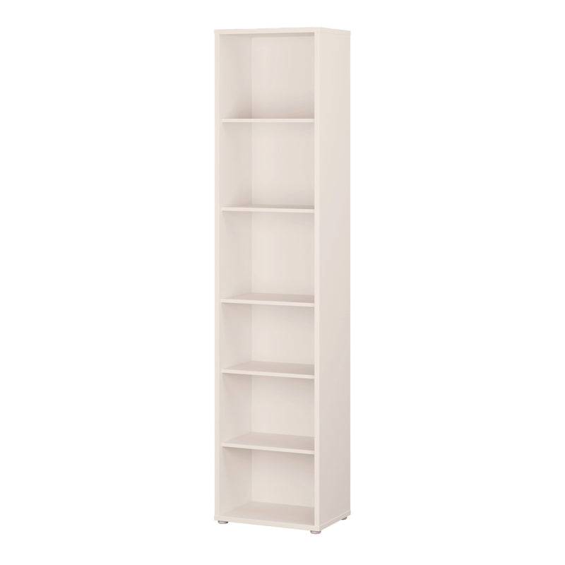 Alice Springs Tall Narrow Bookcase with 5 Shelves in Soft Neutral – image 3