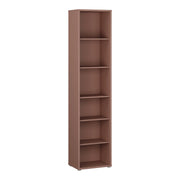 Alice Springs Tall Narrow Bookcase with 5 Shelves in Terracotta – image 1