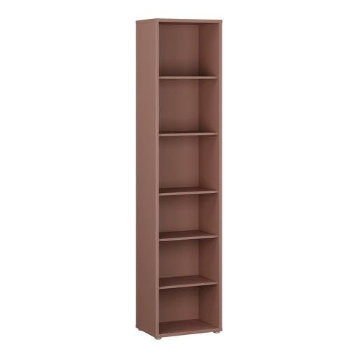Alice Springs Tall Narrow Bookcase with 5 Shelves in Terracotta – image 1