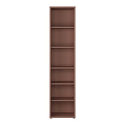 Alice Springs Tall Narrow Bookcase with 5 Shelves in Terracotta – image 2