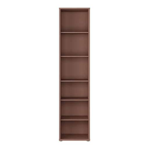 Alice Springs Tall Narrow Bookcase with 5 Shelves in Terracotta – image 2