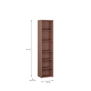 Alice Springs Tall Narrow Bookcase with 5 Shelves in Terracotta – image 5
