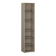 Alice Springs Tall Narrow Bookcase with 5 Shelves in Taupe – image 1