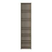 Alice Springs Tall Narrow Bookcase with 5 Shelves in Taupe – image 2