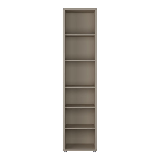 Alice Springs Tall Narrow Bookcase with 5 Shelves in Taupe – image 2