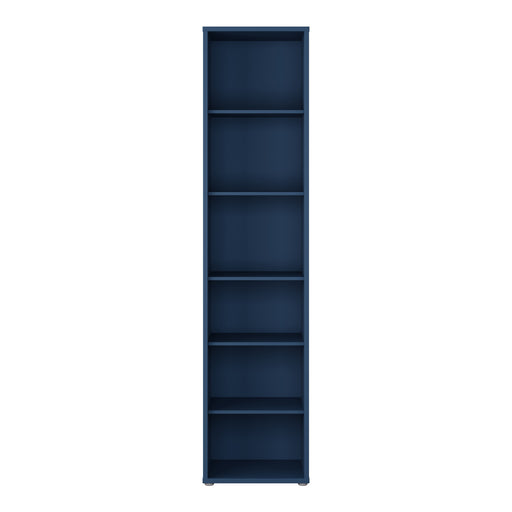 Alice Springs Tall Narrow Bookcase with 5 Shelves in Night Blue – image 2