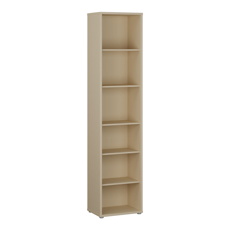 Alice Springs Tall Narrow Bookcase with 5 Shelves in Butter Yellow – image 1