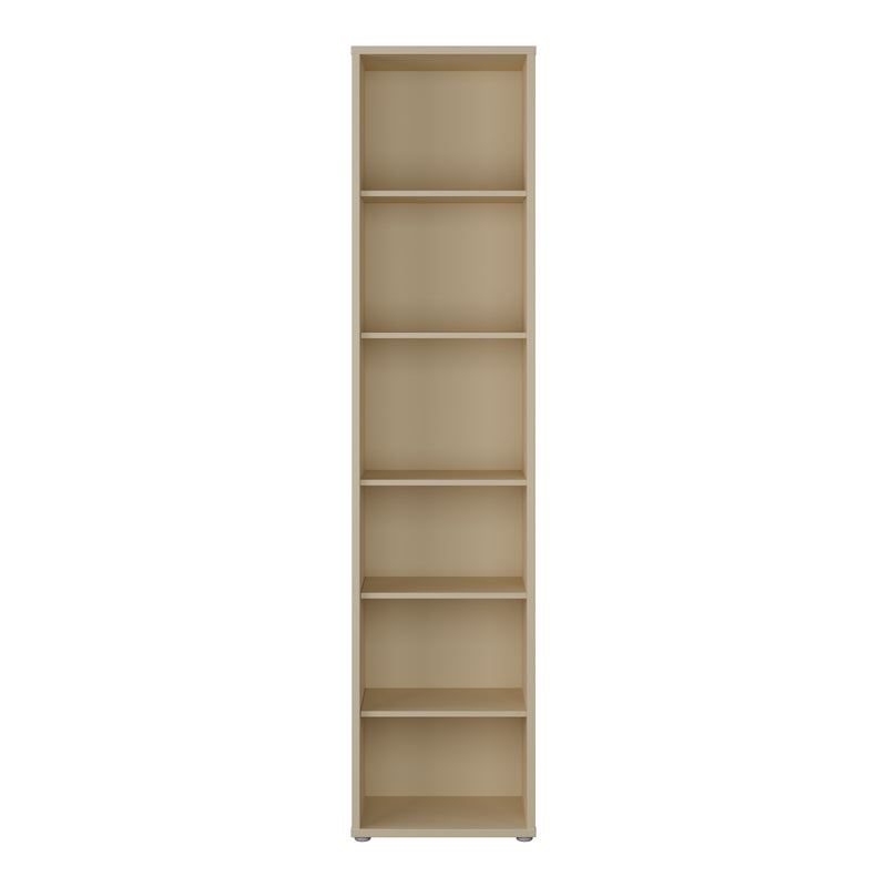 Alice Springs Tall Narrow Bookcase with 5 Shelves in Butter Yellow – image 2