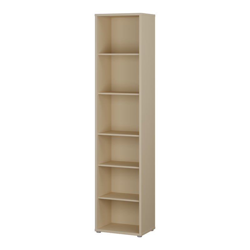 Alice Springs Tall Narrow Bookcase with 5 Shelves in Butter Yellow – image 3