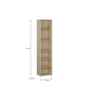 Alice Springs Tall Narrow Bookcase with 5 Shelves in Butter Yellow – image 5