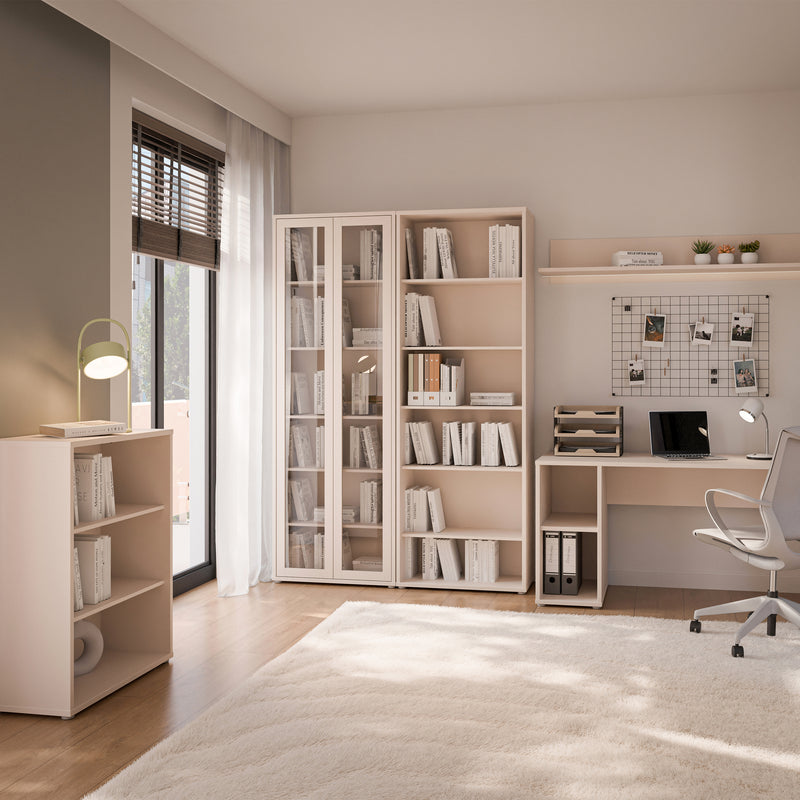 Alice Springs Tall Wide Bookcase with 5 Shelves in Sand – image 5