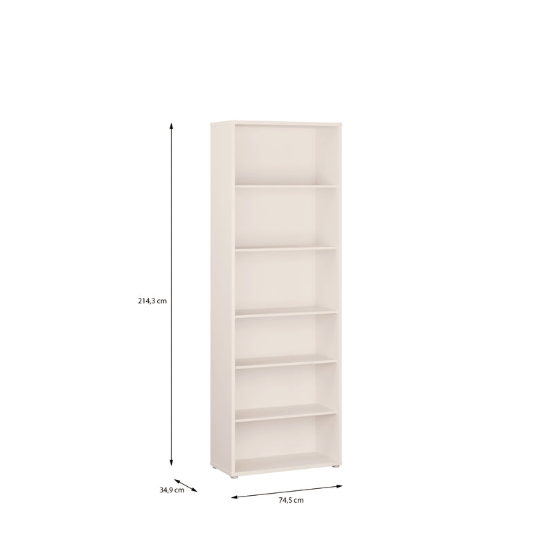 Alice Springs Tall Wide Bookcase with 5 Shelves in Sand – image 9
