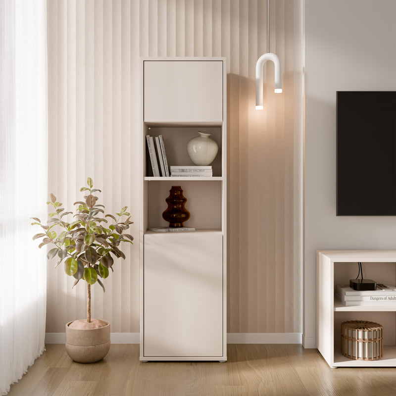 Alice Springs Tall Storage Cabinet with 2 Push-to-Open Doors & 1 Shelf in Sand – image 6