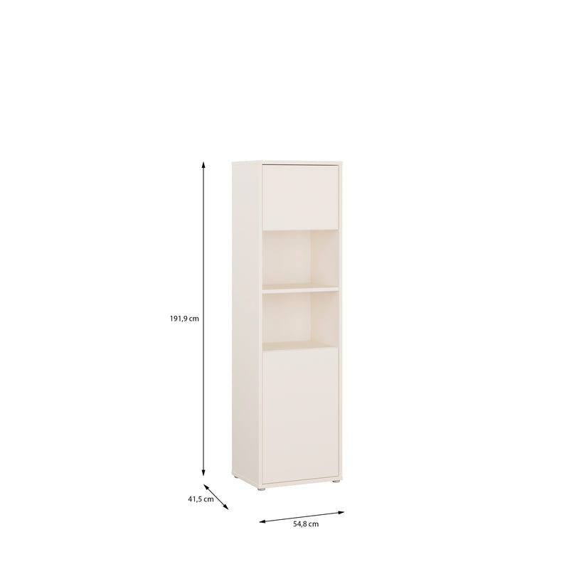 Alice Springs Tall Storage Cabinet with 2 Push-to-Open Doors & 1 Shelf in Sand – image 7