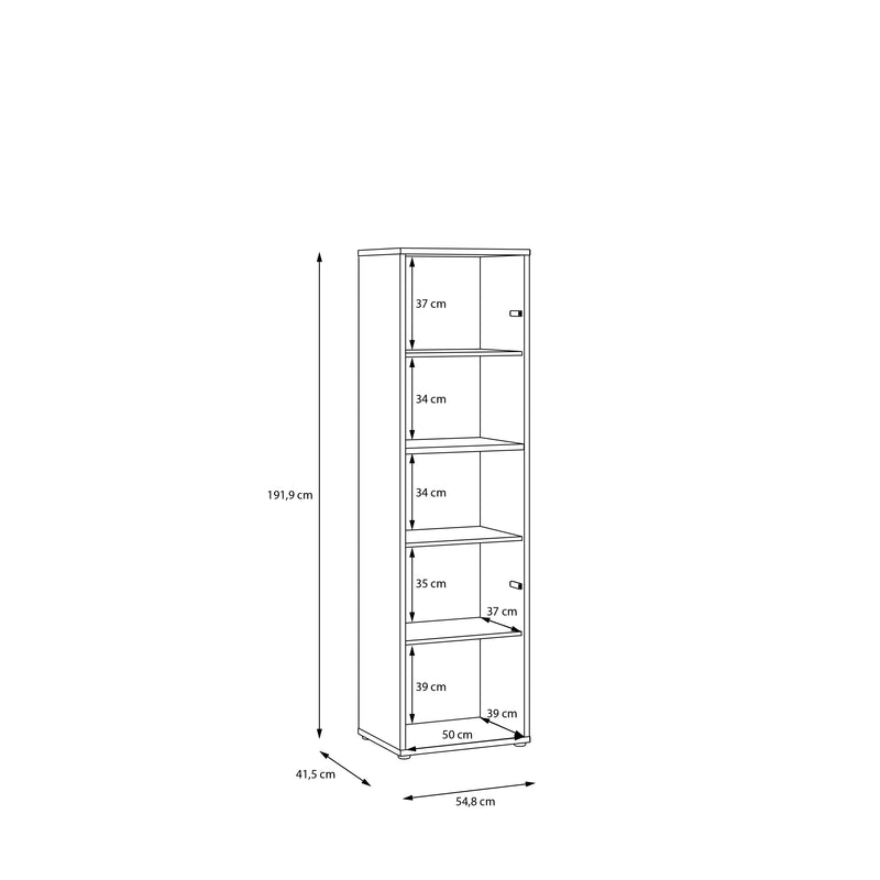Alice Springs Tall Storage Cabinet with 2 Push-to-Open Doors & 1 Shelf in Sand – image 8