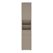 Alice Springs Tall Narrow Bathroom Storage Cabinet with 2 Doors Push-to-Open & 1 Drawer Push-to-Open in Taupe – image 2
