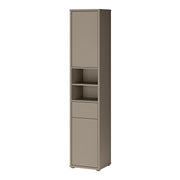 Alice Springs Tall Narrow Bathroom Storage Cabinet with 2 Doors Push-to-Open & 1 Drawer Push-to-Open in Taupe – image 3
