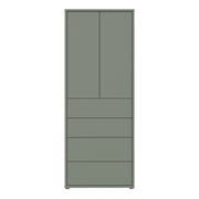 Alice Springs Tall Storage Cabinet with Push-to-Open Doors & 4 Drawers in Sage Green – image 2