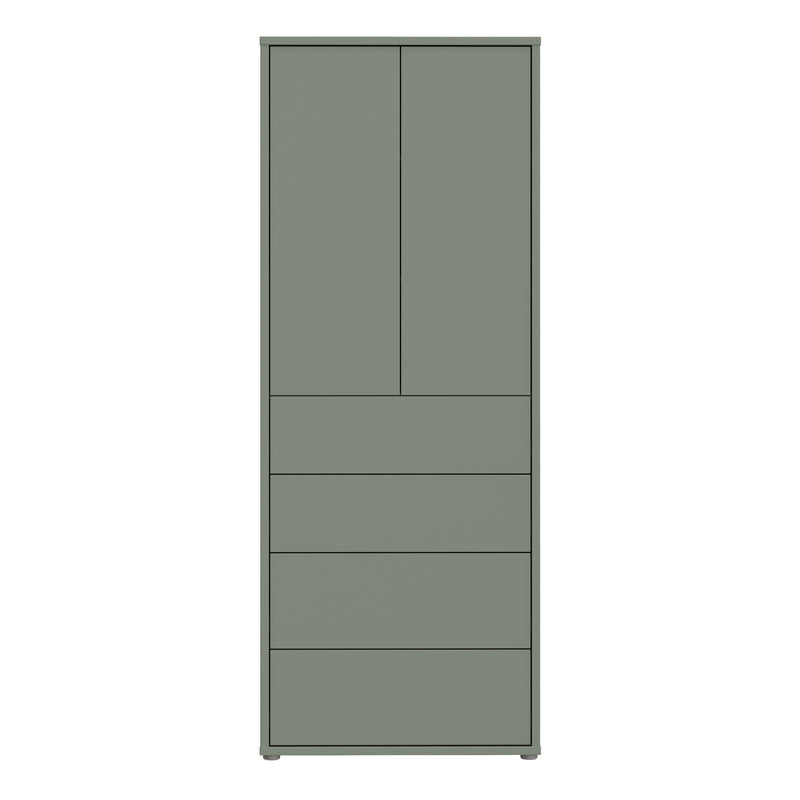 Alice Springs Tall Storage Cabinet with Push-to-Open Doors & 4 Drawers in Sage Green – image 2