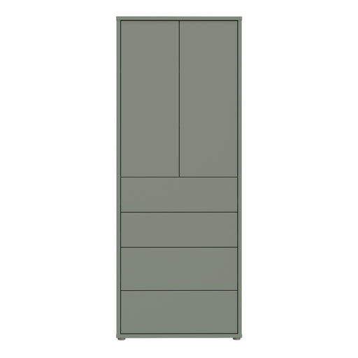 Alice Springs Tall Storage Cabinet with Push-to-Open Doors & 4 Drawers in Sage Green – image 2