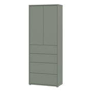 Alice Springs Tall Storage Cabinet with Push-to-Open Doors & 4 Drawers in Sage Green – image 3