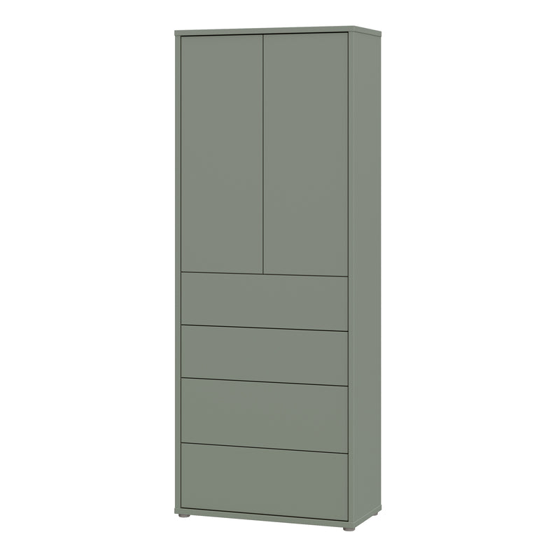 Alice Springs Tall Storage Cabinet with Push-to-Open Doors & 4 Drawers in Sage Green – image 3