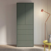 Alice Springs Tall Storage Cabinet with Push-to-Open Doors & 4 Drawers in Sage Green – image 6