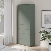 Alice Springs Tall Storage Cabinet with Push-to-Open Doors & 4 Drawers in Sage Green – image 8