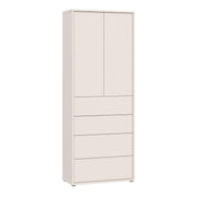 Alice Springs Tall Storage Cabinet with Push-to-Open Doors & 4 Drawers in Sand – image 1