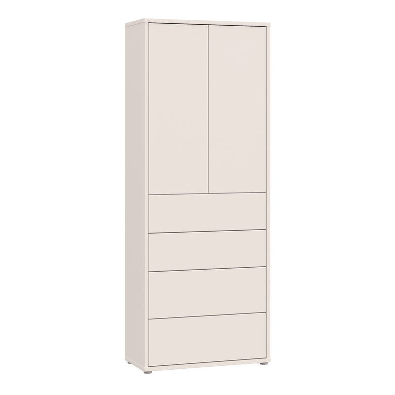 Alice Springs Tall Storage Cabinet with Push-to-Open Doors & 4 Drawers in Sand – image 1