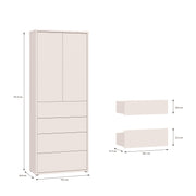 Alice Springs Tall Storage Cabinet with Push-to-Open Doors & 4 Drawers in Sand – image 10