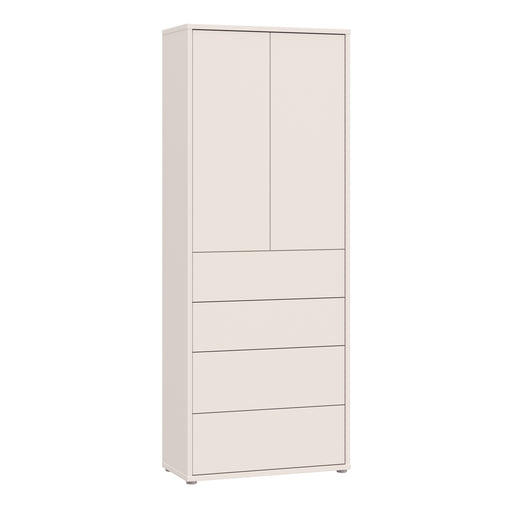 Alice Springs Tall Storage Cabinet with Push-to-Open Doors & 4 Drawers in Sand – image 1