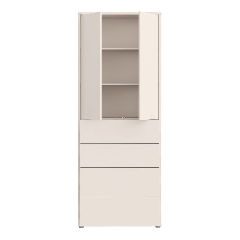 Alice Springs Tall Storage Cabinet with Push-to-Open Doors & 4 Drawers in Sand – image 5