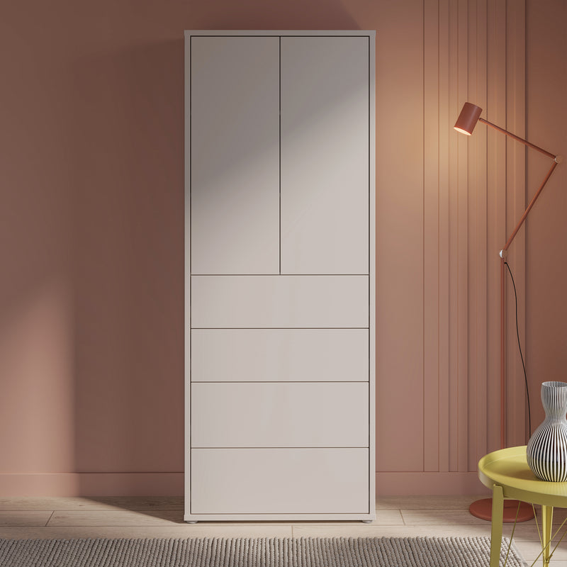 Alice Springs Tall Storage Cabinet with Push-to-Open Doors & 4 Drawers in Sand – image 6