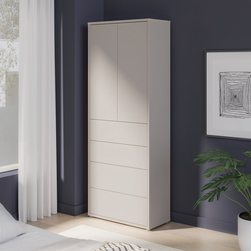 Alice Springs Tall Storage Cabinet with Push-to-Open Doors & 4 Drawers in Sand – image 9