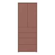 Alice Springs Tall Storage Cabinet with Push-to-Open Doors & 4 Drawers in Terracotta – image 2
