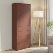 Alice Springs Tall Storage Cabinet with Push-to-Open Doors & 4 Drawers in Terracotta – image 8