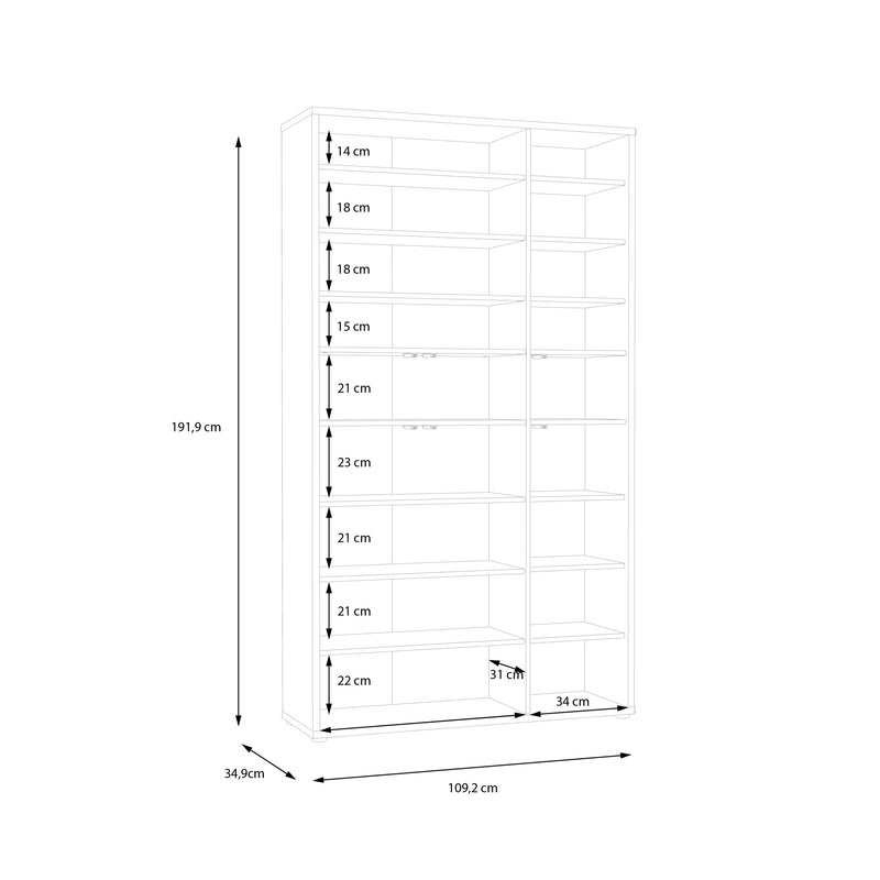 Alice Springs Tall Shoe Cabinet with 6 Doors Push-to-Open in Taupe – image 10
