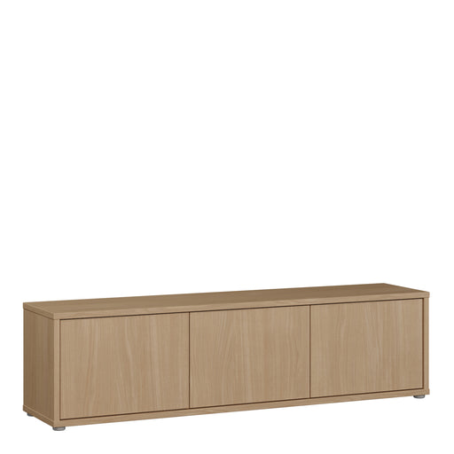 Alice Springs Wide TV Cabinet with 3 Doors Push-to-Open in Elegancia Oak – image 1