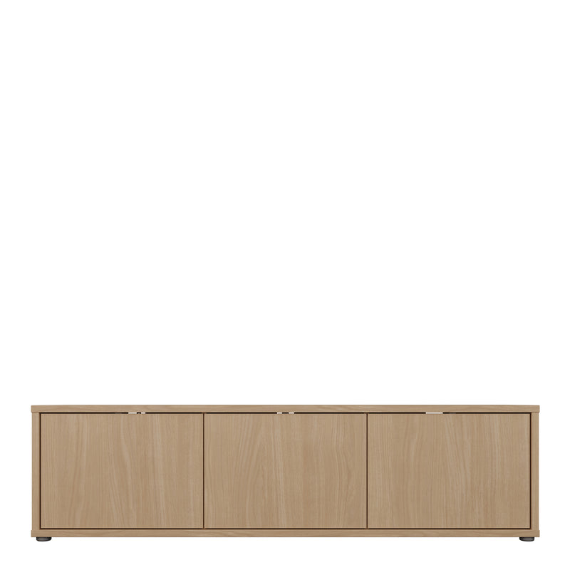 Alice Springs Wide TV Cabinet with 3 Doors Push-to-Open in Elegancia Oak – image 2