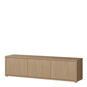 Alice Springs Wide TV Cabinet with 3 Doors Push-to-Open in Elegancia Oak – image 3