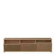 Alice Springs Wide TV Cabinet with 3 Doors Push-to-Open in Elegancia Oak – image 5
