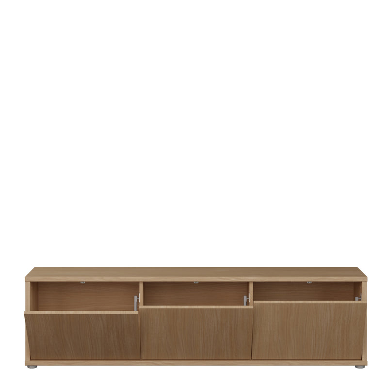 Alice Springs Wide TV Cabinet with 3 Doors Push-to-Open in Elegancia Oak – image 5