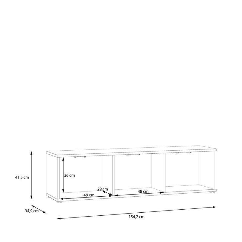 Alice Springs Wide TV Cabinet with 3 Doors Push-to-Open in Elegancia Oak – image 8