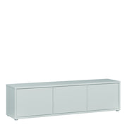 Alice Springs Wide TV Cabinet with 3 Doors Push-to-Open in Light Grey – image 1