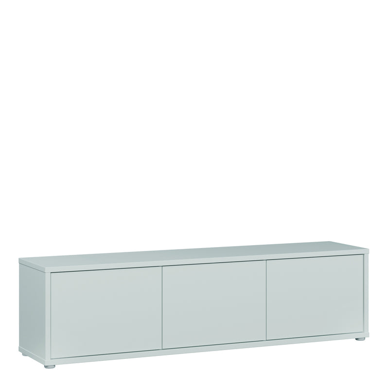 Alice Springs Wide TV Cabinet with 3 Doors Push-to-Open in Light Grey – image 1